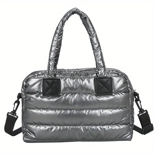 Padded Shoulder Bag Quilted Tote Large Satchel Purse