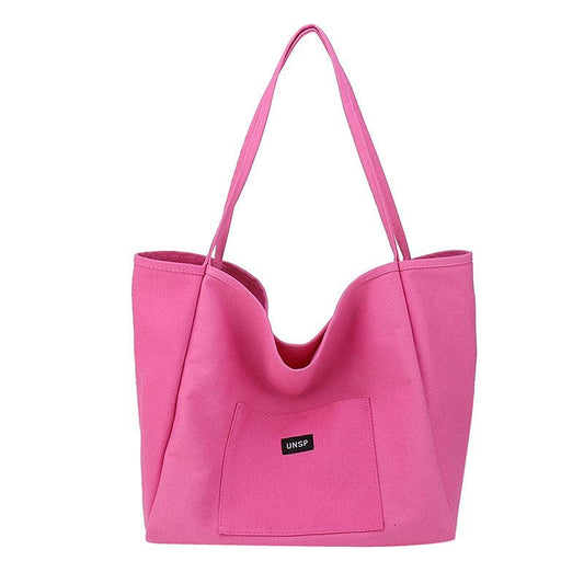 Minimalist Shoulder Tote Bag Solid Storage Bag All Match Bag