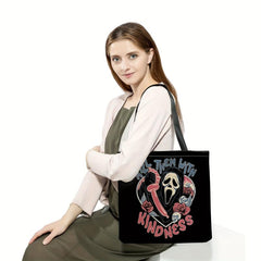 Halloween Skull Print Tote Bag Large Capacity Shoulder Bag