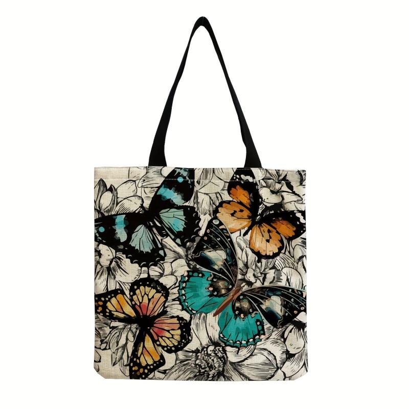 Butterfly Large Capacity Tote Bag Lightweight Shoulder Bag