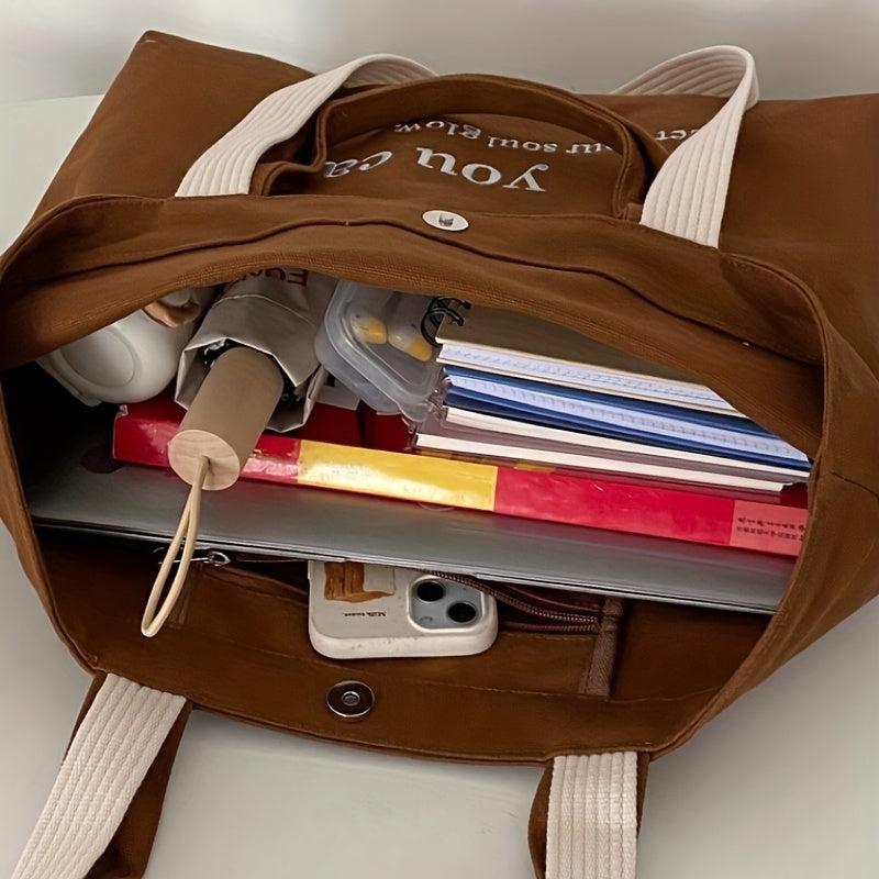 Canvas Tote Bag Large Capacity Lightweight Shoulder Bag