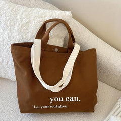 Canvas Tote Bag Large Capacity Lightweight Shoulder Bag