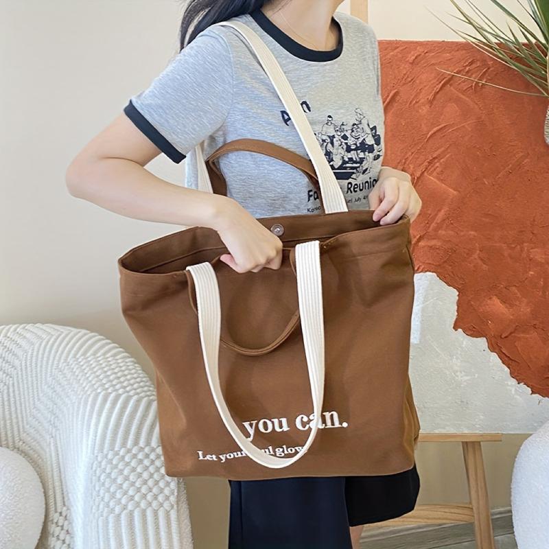 Canvas Tote Bag Large Capacity Lightweight Shoulder Bag