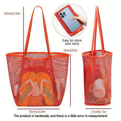 Breathable Mesh Summer Beach Bag Lightweight Travel Tote Bag