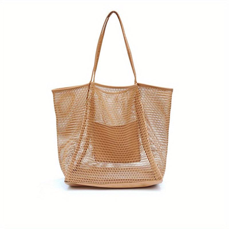 Breathable Mesh Summer Beach Bag Lightweight Travel Tote Bag