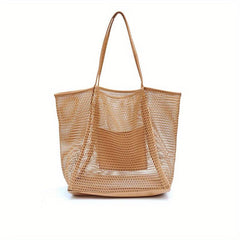 Breathable Mesh Summer Beach Bag Lightweight Travel Tote Bag