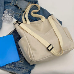 Women's Minimalist Canvas Tote Bag Large Capacity All Match Bag