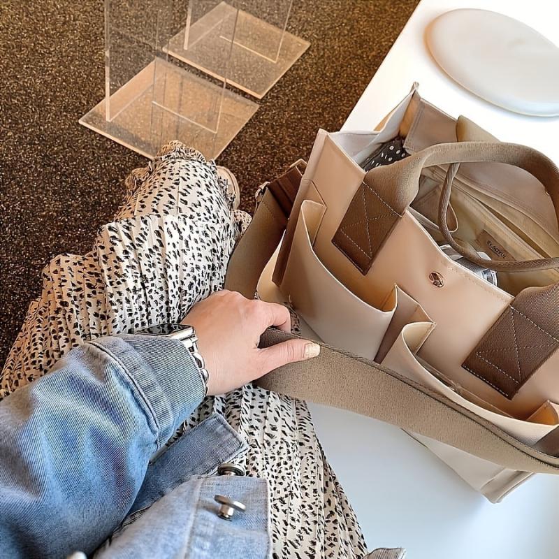 Large Capacity Travel Diaper Bag Outdoor Mommy Bag Canvas Nappy Storage Bag