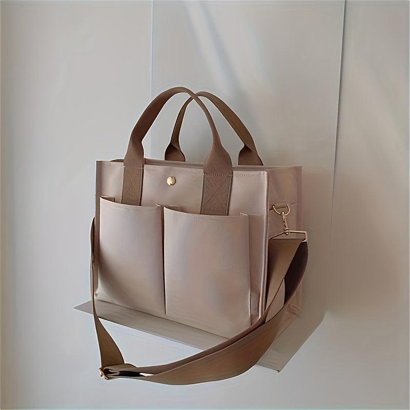 Large Capacity Travel Diaper Bag Outdoor Mommy Bag Canvas Nappy Storage Bag