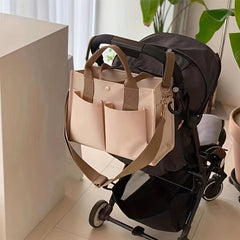 Large Capacity Travel Diaper Bag Outdoor Mommy Bag Canvas Nappy Storage Bag