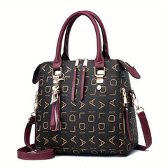 Small Crossbody Bag Tassel Decor Zipper Closure Purse