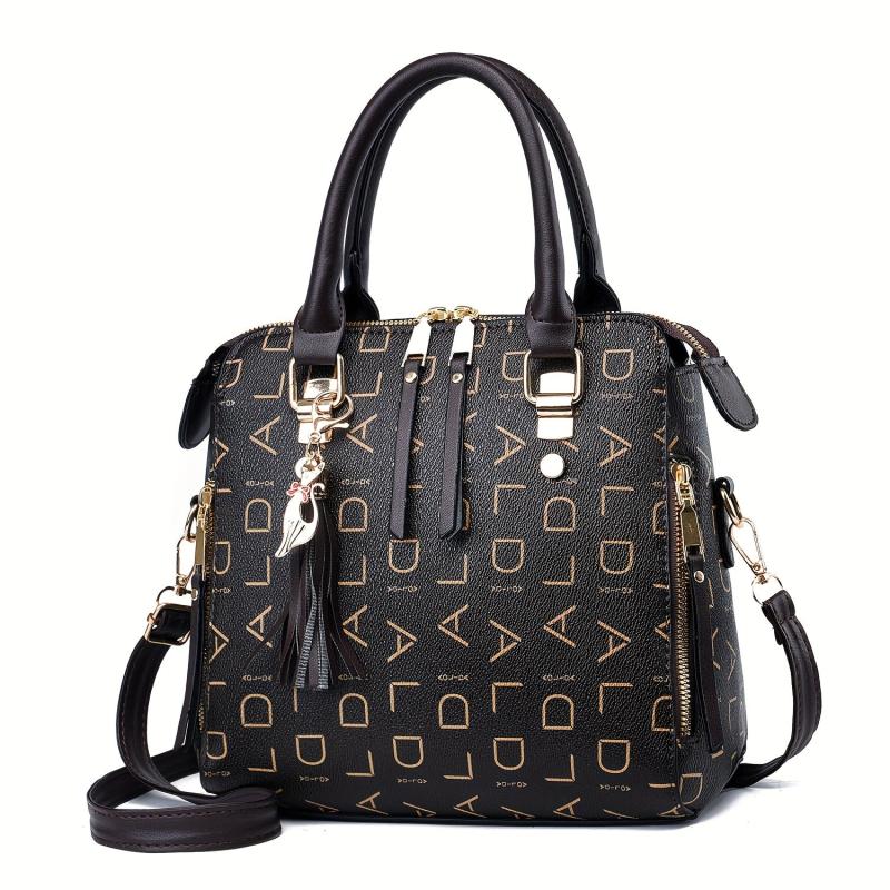 Small Crossbody Bag Tassel Decor Zipper Closure Purse