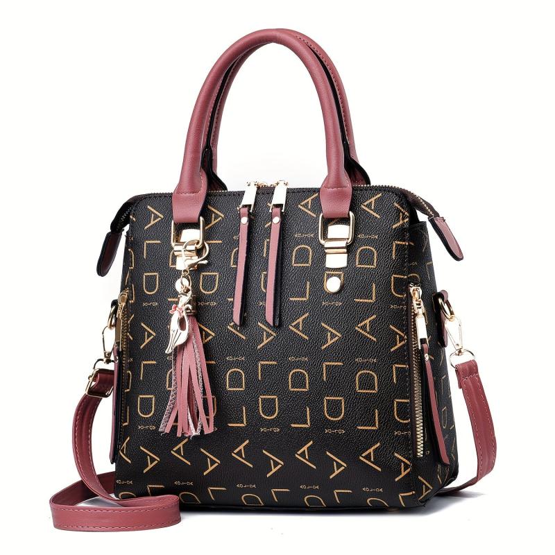 Small Crossbody Bag Tassel Decor Zipper Closure Purse
