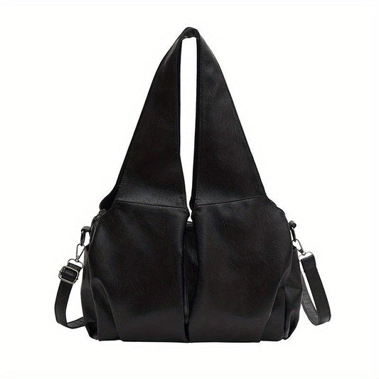 Large Capacity Tote Bag PU Leather Shoulder Bag Women's Handbag Purse