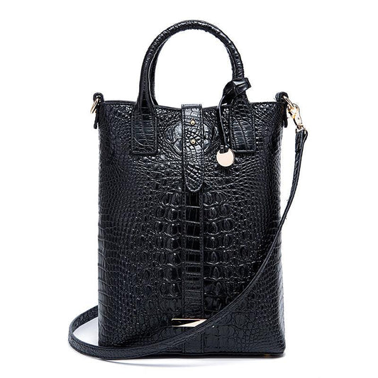 Crocodile Pattern Tote Bag Classic Office Work Handbag