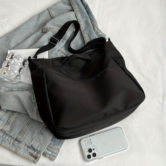 Minimalist Crossbody Bag Large Capacity Solid Color Shoulder Bag