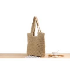 Straw Woven Large Capacity Tote Bag Lightweight Shoulder Bag