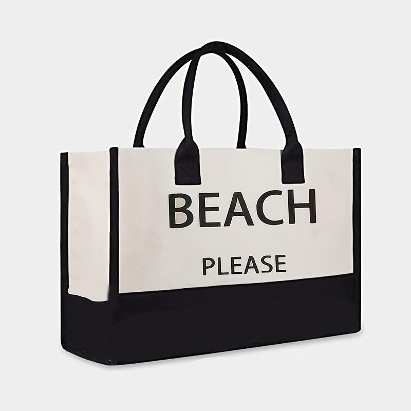 Large Capacity Shoulder Bag Casual Handbag for Shopping & Beach