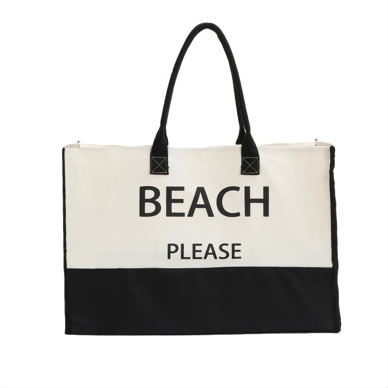 Large Capacity Shoulder Bag Casual Handbag for Shopping & Beach