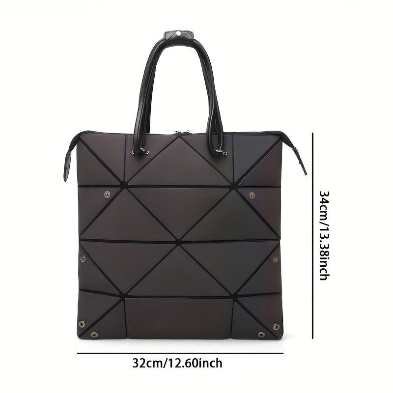 Geometric Pattern Satchel Bag All Match Handbag Portable Bag For Shopping
