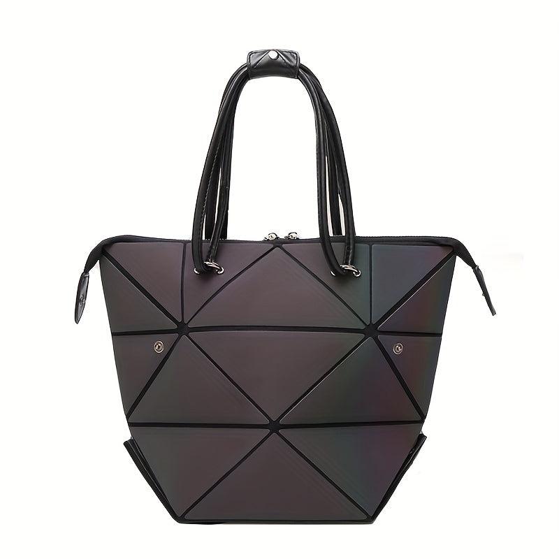 Geometric Pattern Satchel Bag All Match Handbag Portable Bag For Shopping