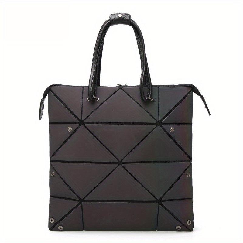 Geometric Pattern Satchel Bag All Match Handbag Portable Bag For Shopping