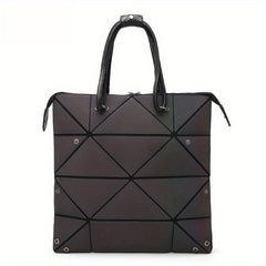 Geometric Pattern Satchel Bag All Match Handbag Portable Bag For Shopping