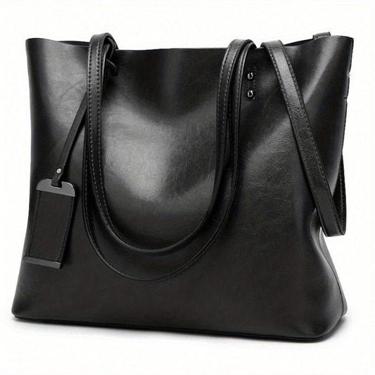 Women Tote Bag Soft Leather Large Capacity Casual Shoulder Crossbody Purse