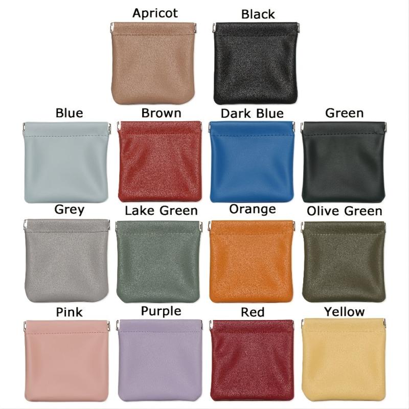 PU Leather Earphone Storage Bag Coin Pocket Purse Mini Wallet