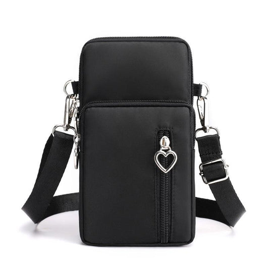 Minimalist Zipper Crossbody Bag Solid Shoulder Bag All Match Storage Bag