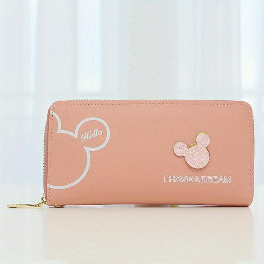 Cartoon Mouse Pattern Long Wallet for Women