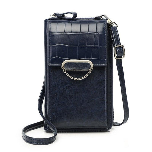 Flap Phone Wallet Zip Around Coin Purse Shoulder Bag