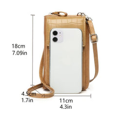 Flap Phone Wallet Zip Around Coin Purse Shoulder Bag