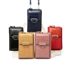Flap Phone Wallet Zip Around Coin Purse Shoulder Bag