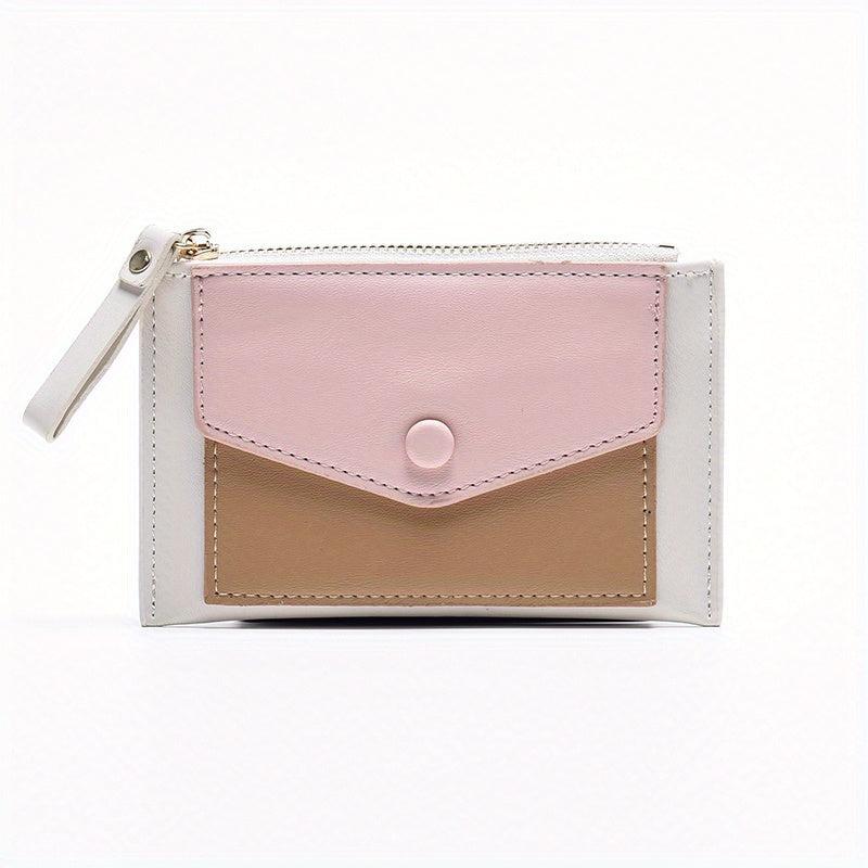 Colorblock Slim Wallet Clutch Coin Purse