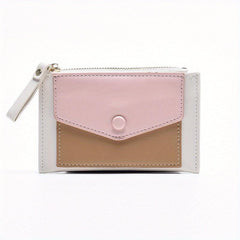 Colorblock Slim Wallet Clutch Coin Purse