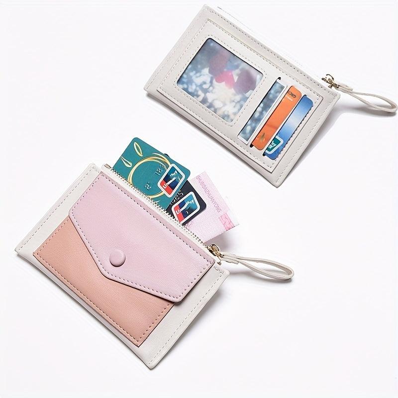 Colorblock Slim Wallet Clutch Coin Purse