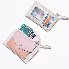 Colorblock Slim Wallet Clutch Coin Purse