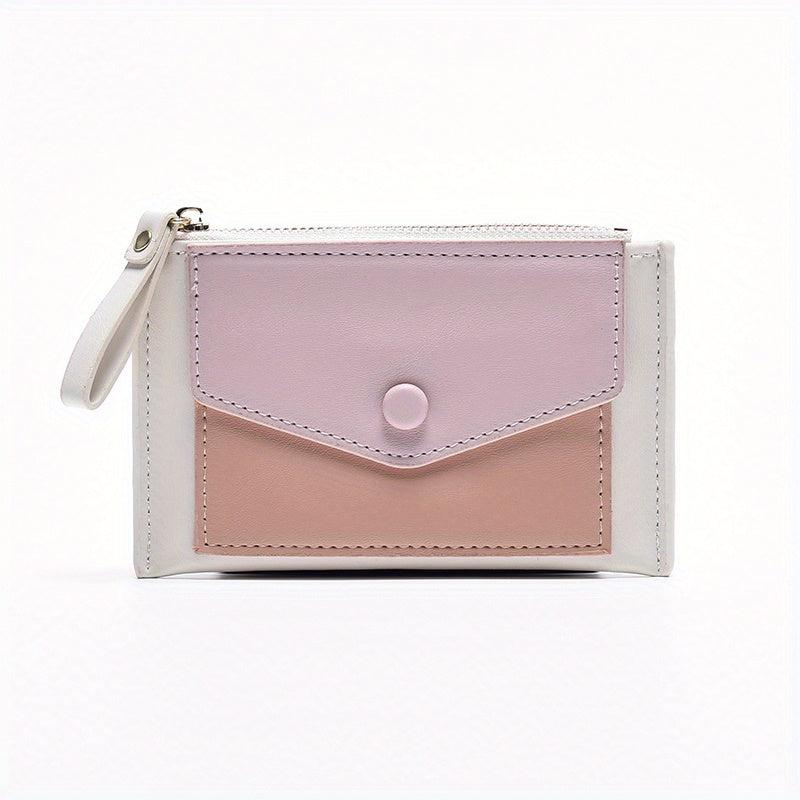 Colorblock Slim Wallet Clutch Coin Purse