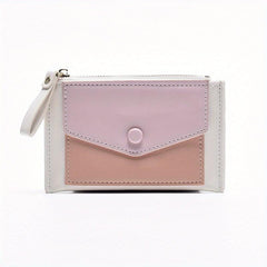 Colorblock Slim Wallet Clutch Coin Purse