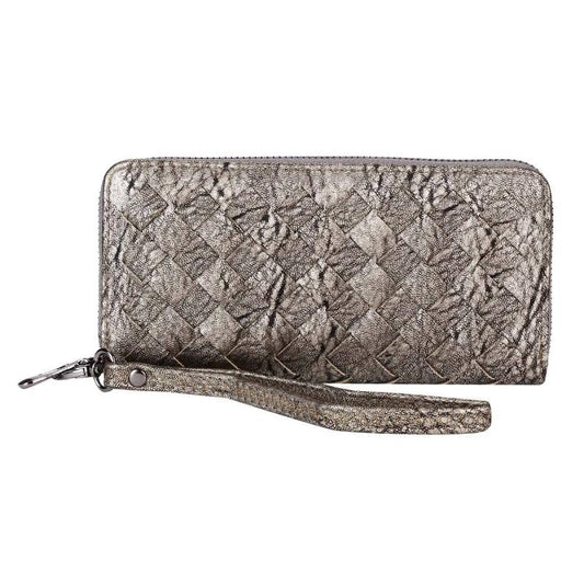 Braided Long Wallet Zipper Coin Purse Wristband