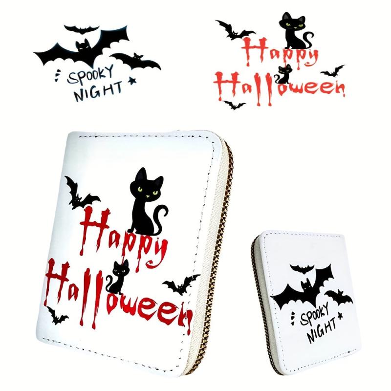 Niche Ghost Pattern Short Wallet Clutch Coin Purse
