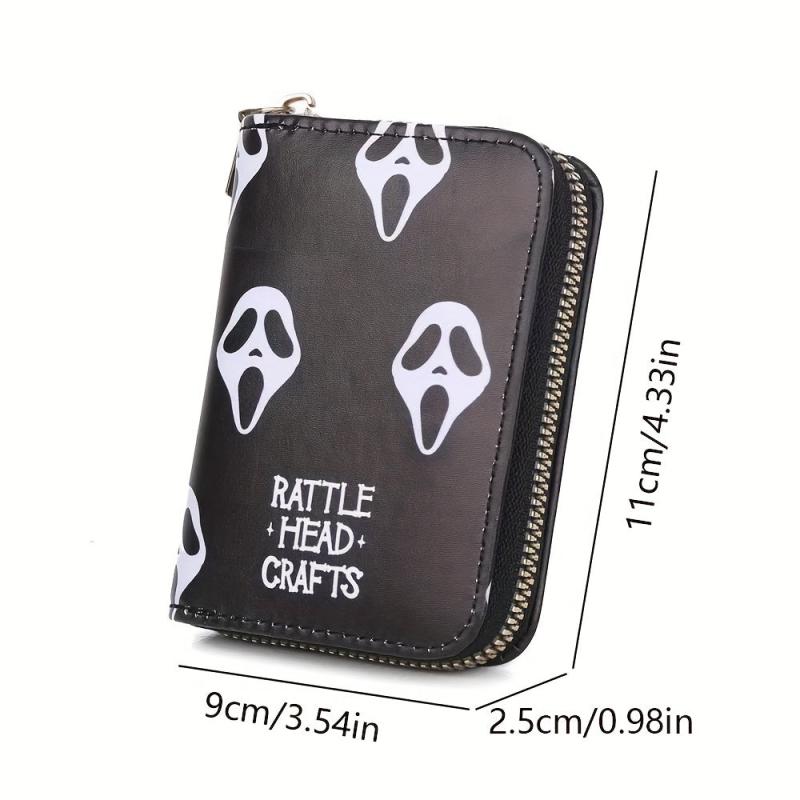 Niche Ghost Pattern Short Wallet Clutch Coin Purse