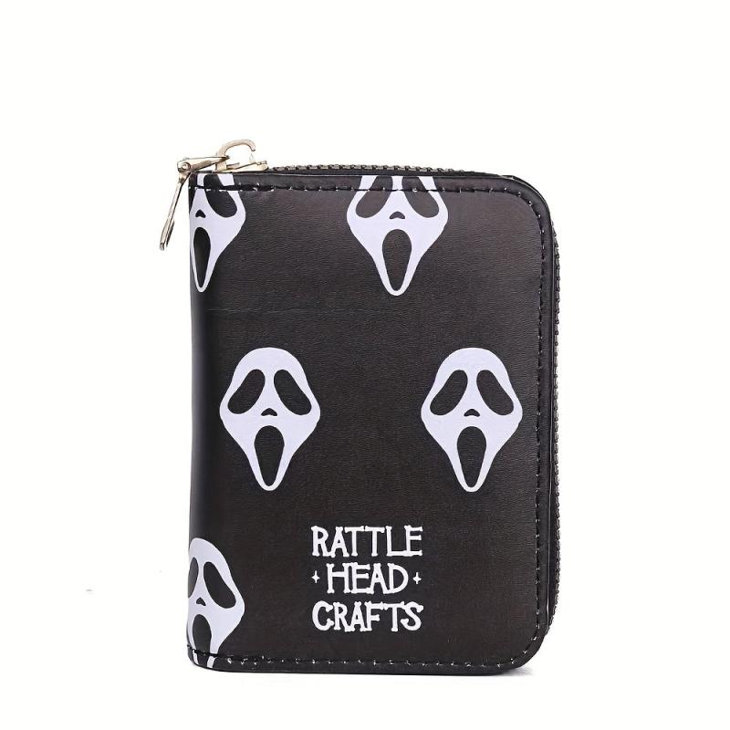 Niche Ghost Pattern Short Wallet Clutch Coin Purse