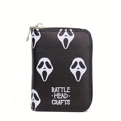 Niche Ghost Pattern Short Wallet Clutch Coin Purse
