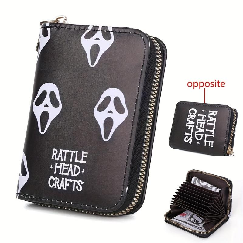 Niche Ghost Pattern Short Wallet Clutch Coin Purse