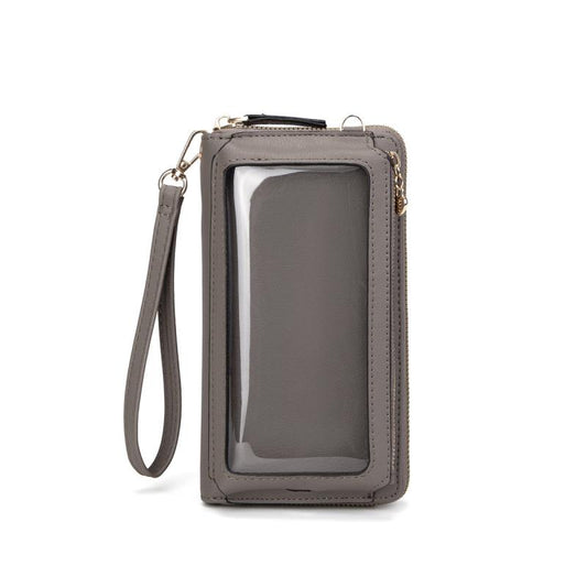 PU Women's RFID Travel Wallet Touch Screen Phone Bag Clutch Bag