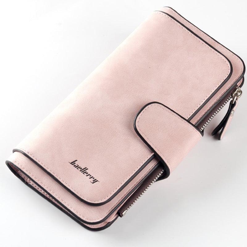 Classic Long Coin Purse Faux Leather Wallet Large Capacity Purse