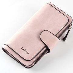 Classic Long Coin Purse Faux Leather Wallet Large Capacity Purse