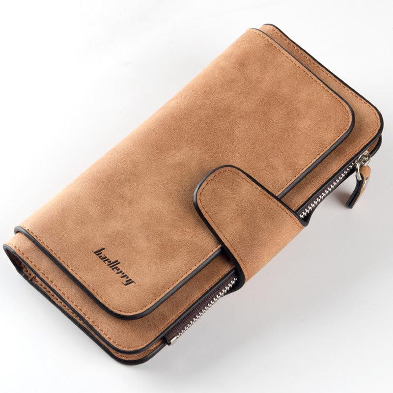 Classic Long Coin Purse Faux Leather Wallet Large Capacity Purse